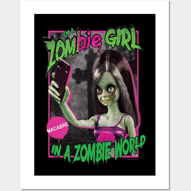 Zombie Girl Wall Art by Daily Detour